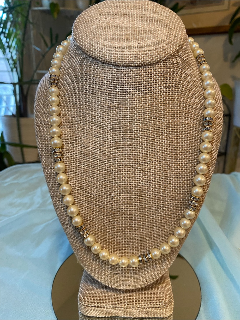 VINTAGE PEARL RHINESTONE NECKLACE by MADONNA - Picture 10 of 11